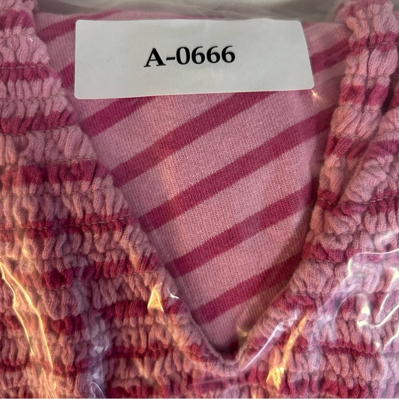 NWT Free People Pink Smocked Midi Dress with Tie-Straps sz M Coquette Boho Girly - Picture 16 of 16